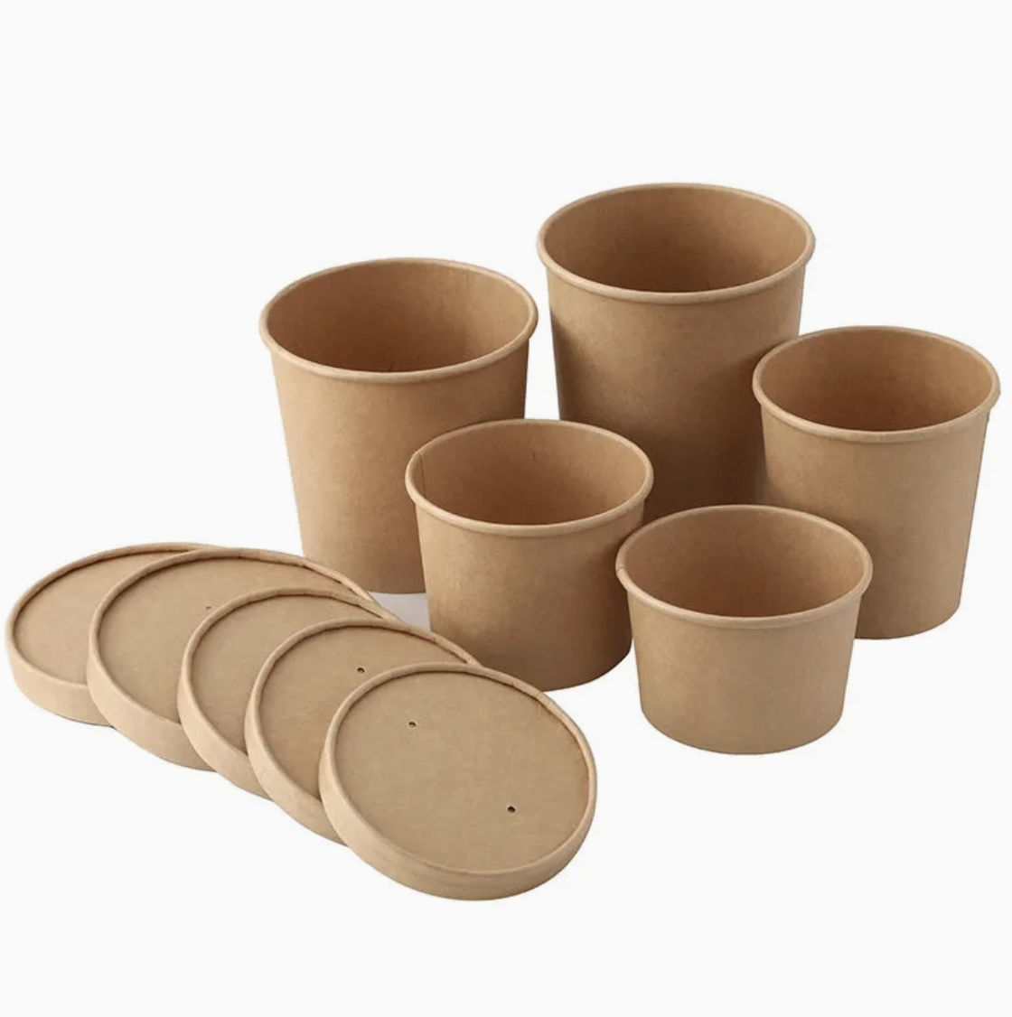 16 oz (473 ml) Kraft Paper Soup Bowl
