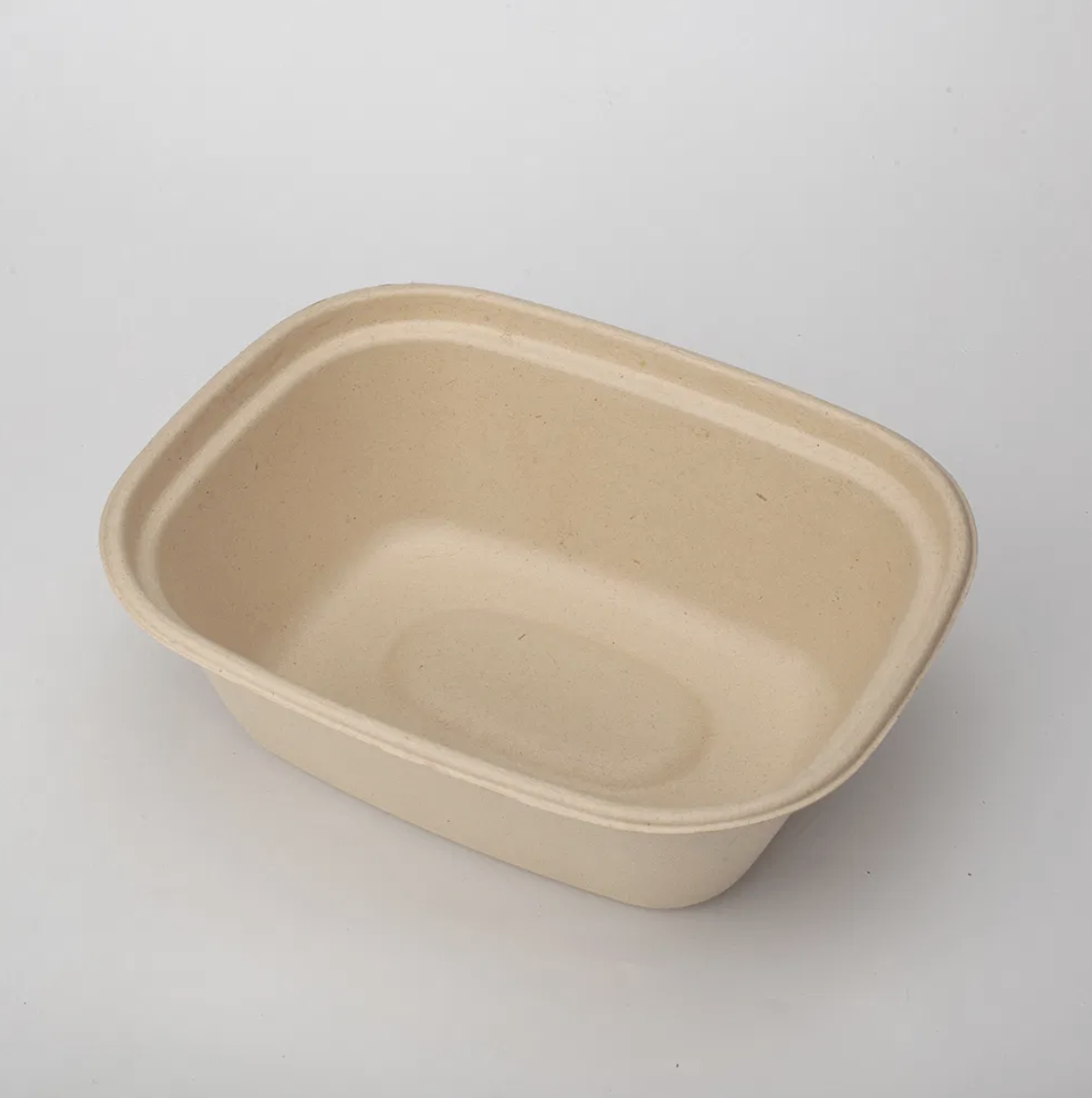 500 ml (17 oz) Bagasse Bowl with Lid (Round / Diamond)