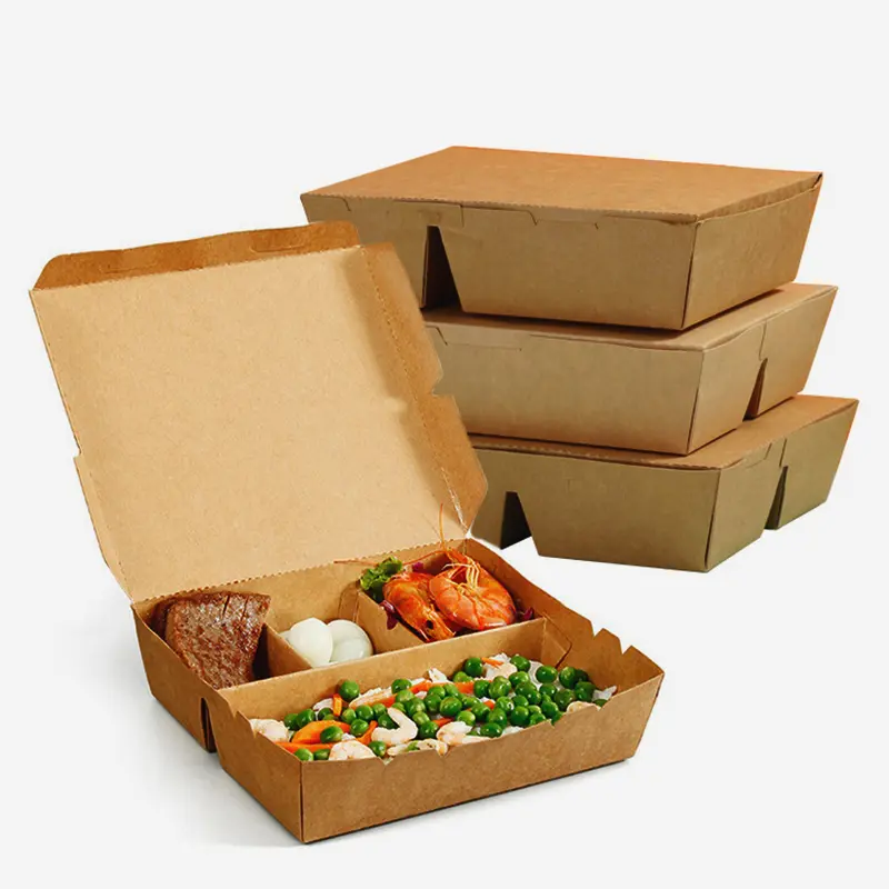 Kraft Paper Food Containers with Lids