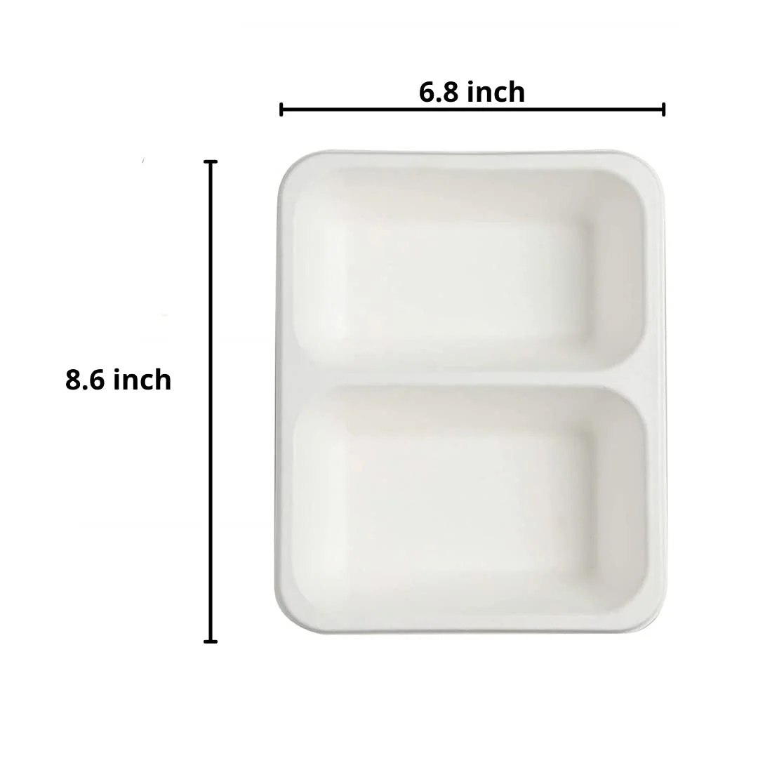 2-Compartment Meal Tray