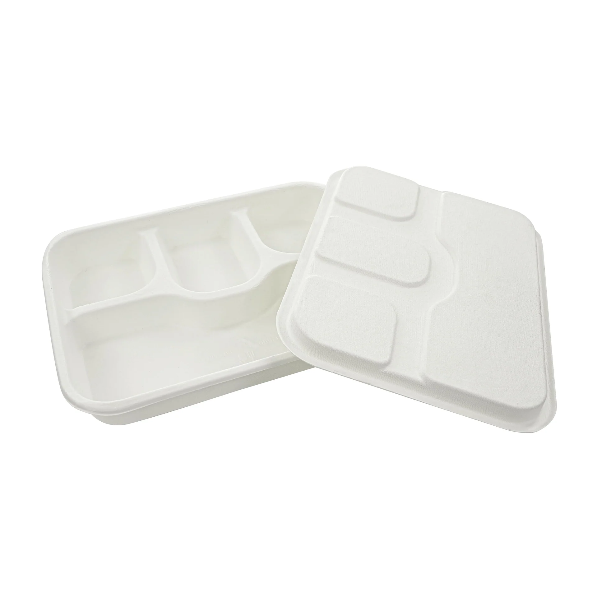 4-Compartment Meal Tray with Lid