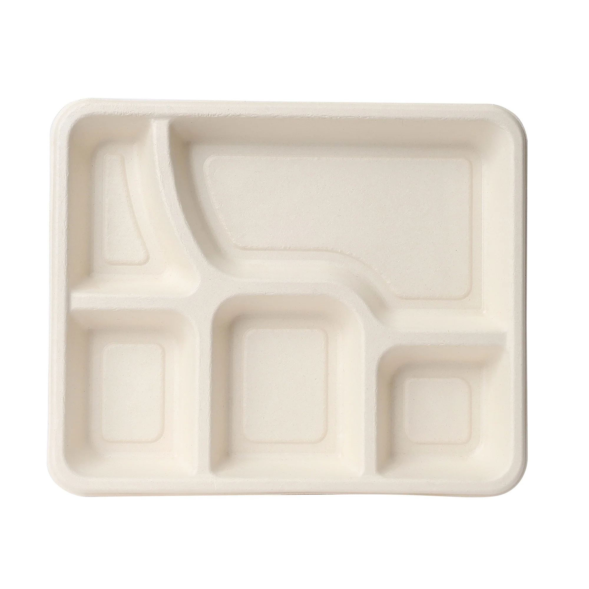 5-Compartment Meal Tray with Lid