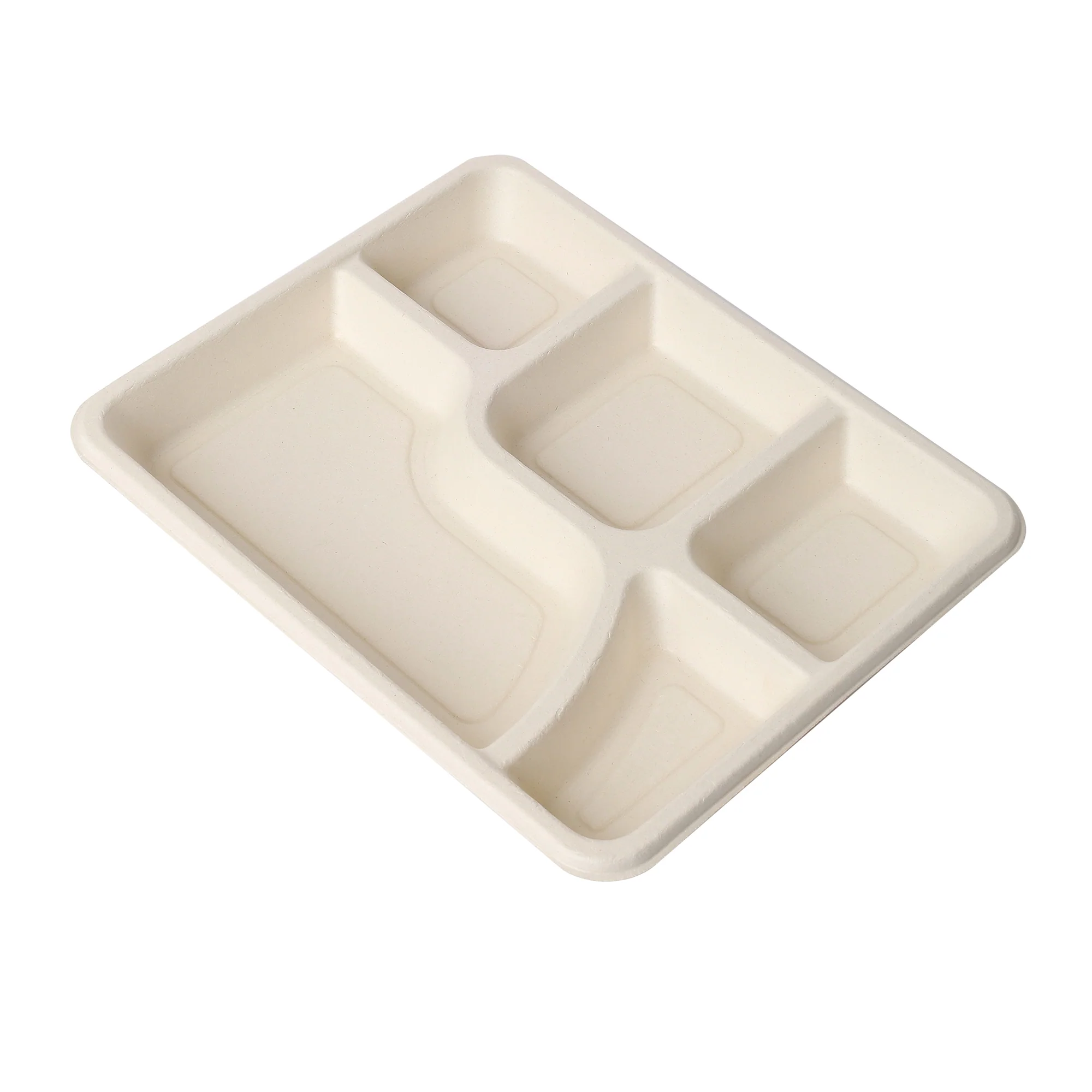 5-Compartment Meal Tray with Lid