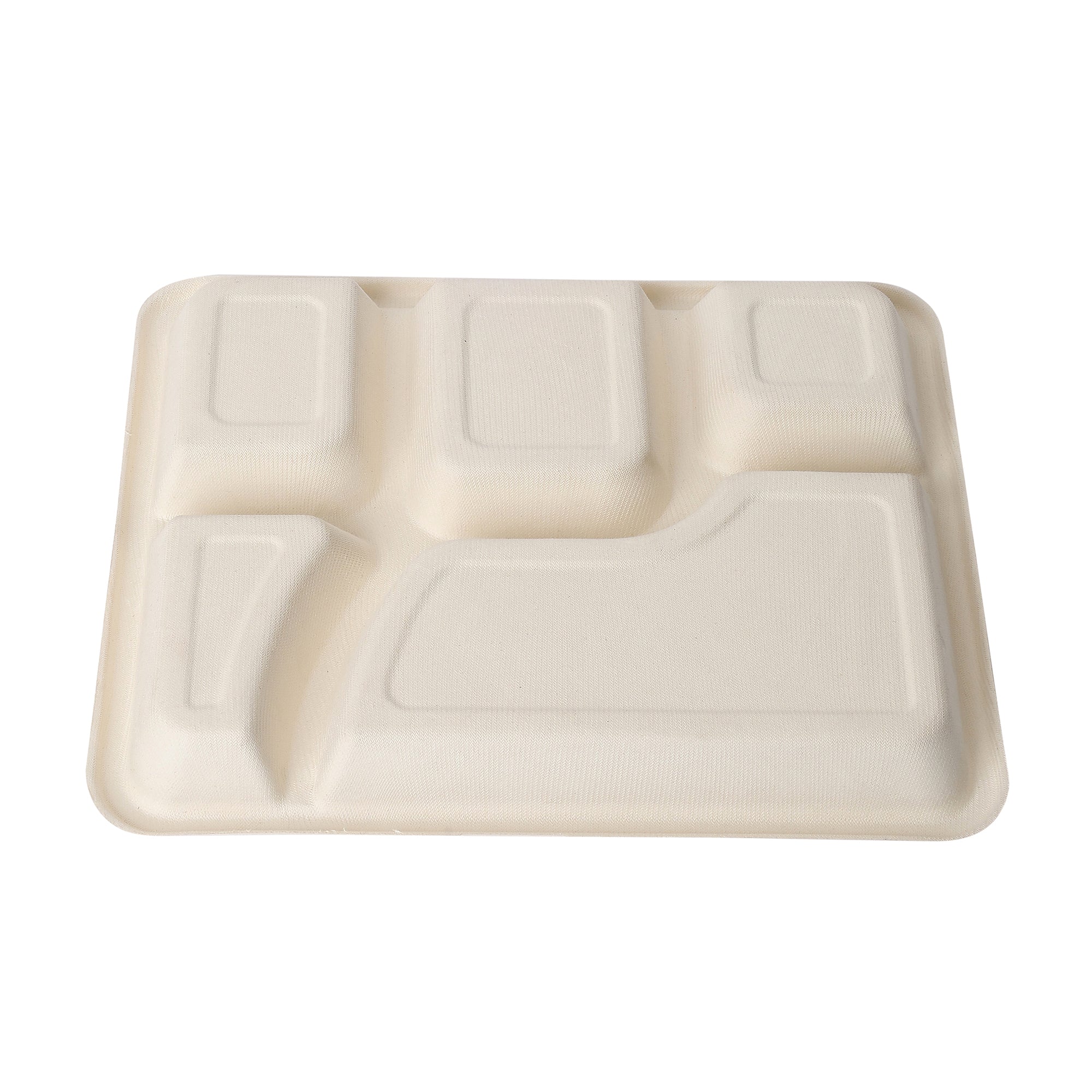 5-Compartment Meal Tray with Lid