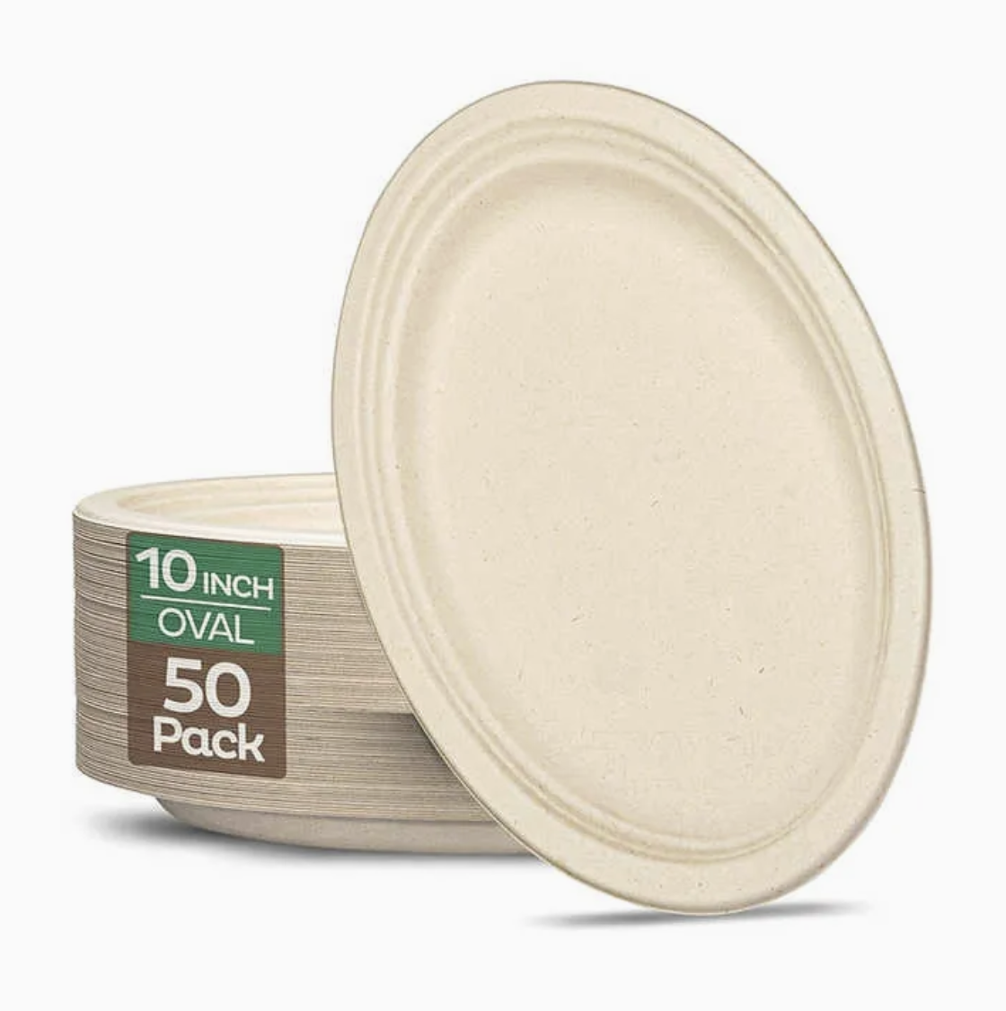 10 inch Bagasse Oval Plate