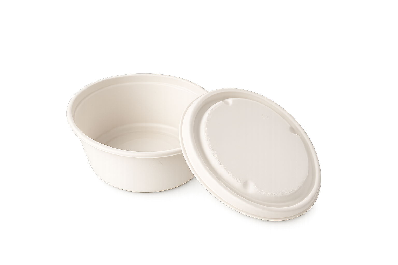 12 oz (350 ml) Bagasse Bowl with Lid (Round)