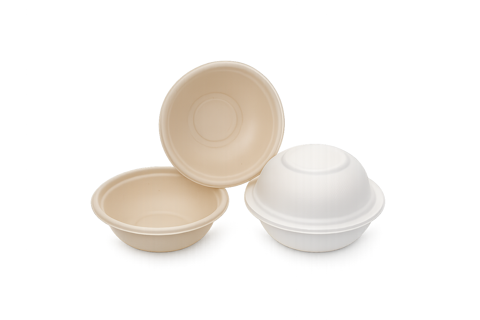 4 oz (120 ml) Bagasse Bowl with Lid (Round)