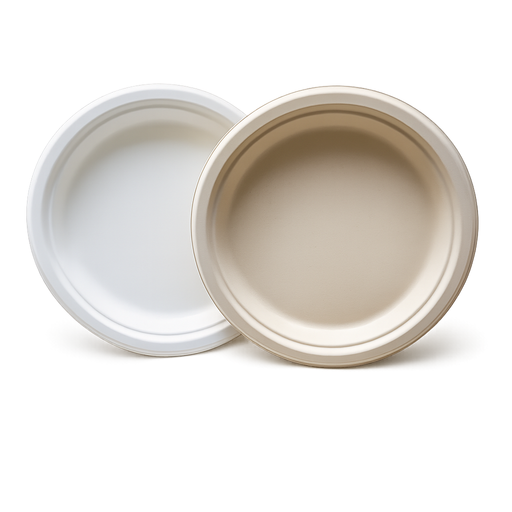 8 Inch Round Bagasse Plate
